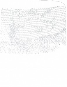 Starry Night by Van Gogh, drawn by a freakin' dyslexic robot, and flipped back