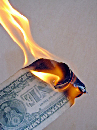 money fire photo