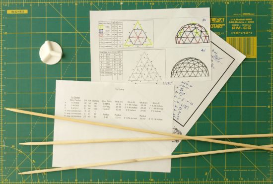 Pieces for a Bamboo Illuminated Dome