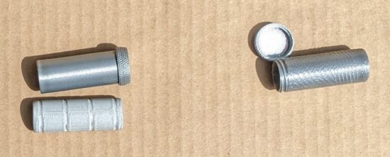 Putting the frets, screws, and bolts away for now in their custom container