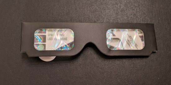 Diffraction grating rainbow glasses