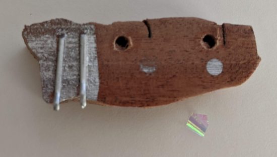 The left side of this test piece was previously sanded, finished, and waxed