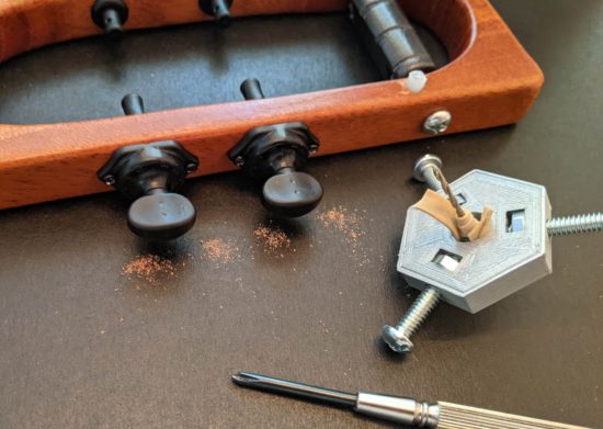Holes drilled, tuners installed!