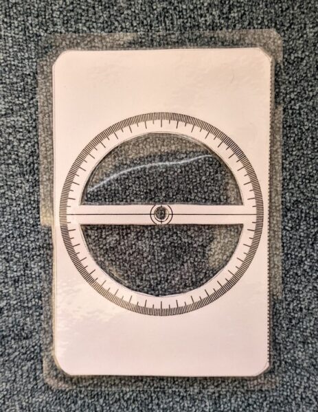 Finished protractor side